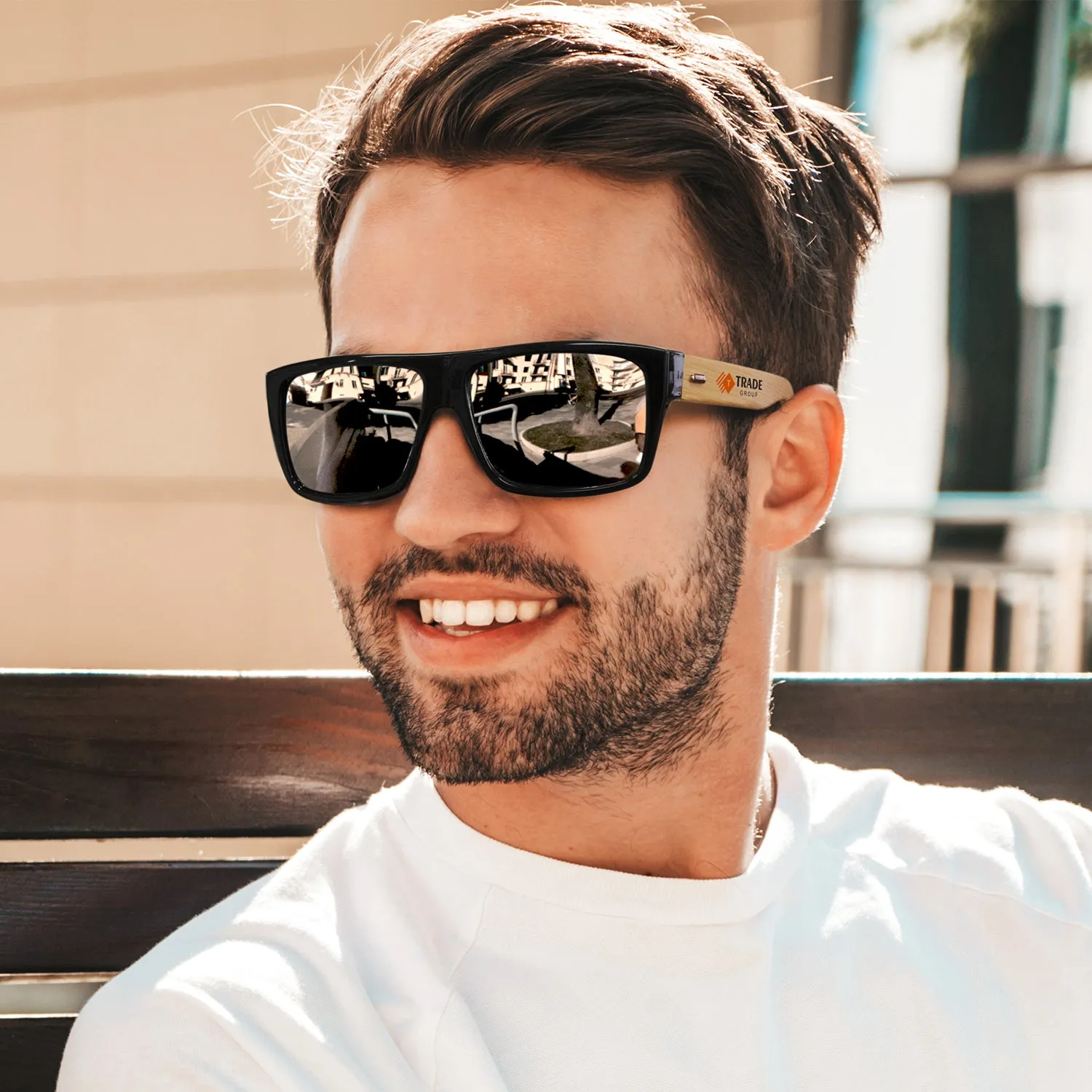 agogo Maui Mirror Lens Sunglasses - Bamboo