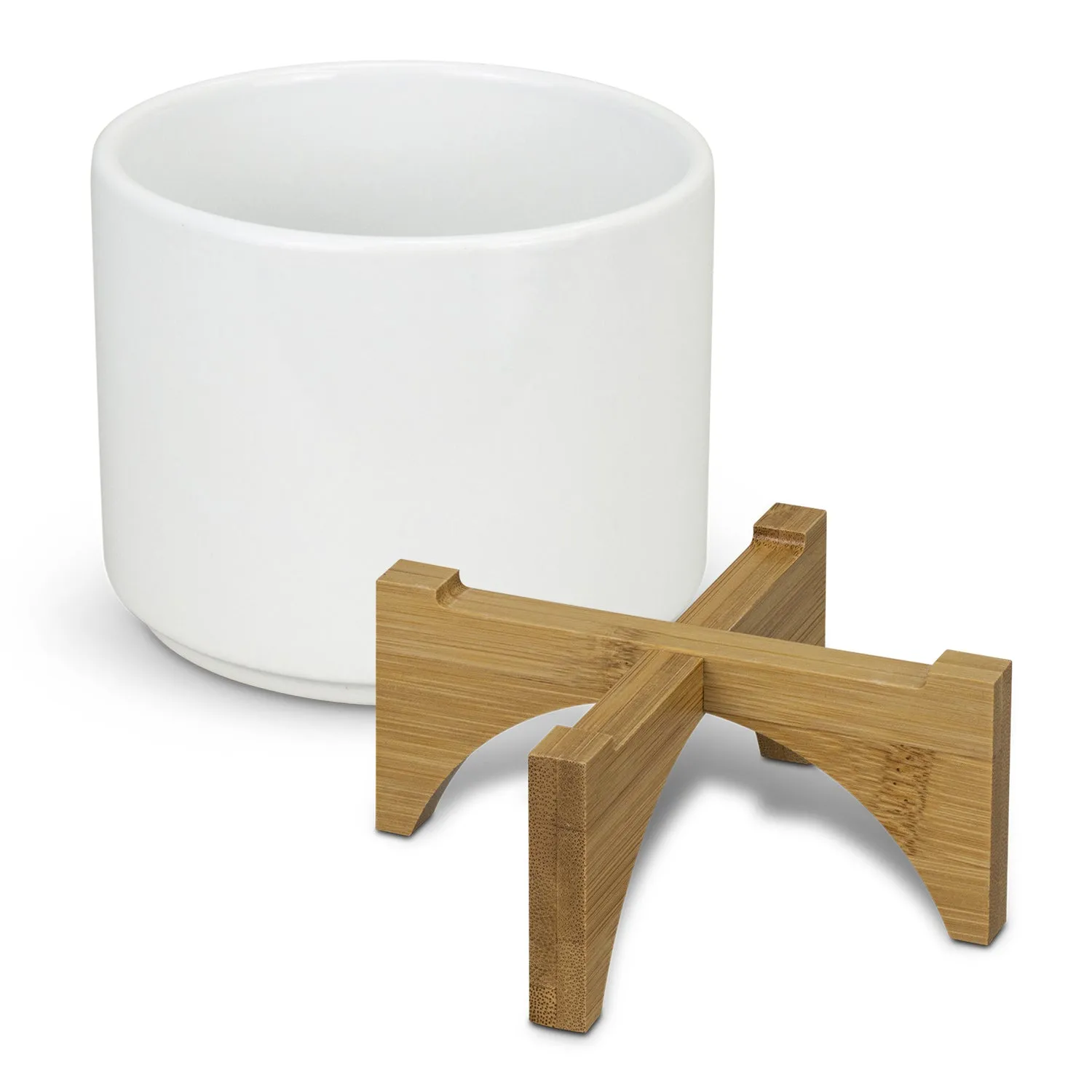 agogo Planter with Bamboo Base