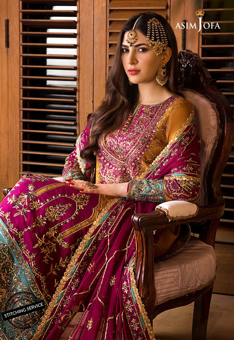 AJBN-04 | Asim Jofa  Baad-e-Naubahar Wedding Collection 2022 | Embroidered Raw Silk Suits