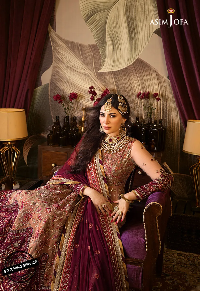 AJBN-12 | Asim Jofa  Baad-e-Naubahar Wedding Collection 2022 | Embroidered Net Suits