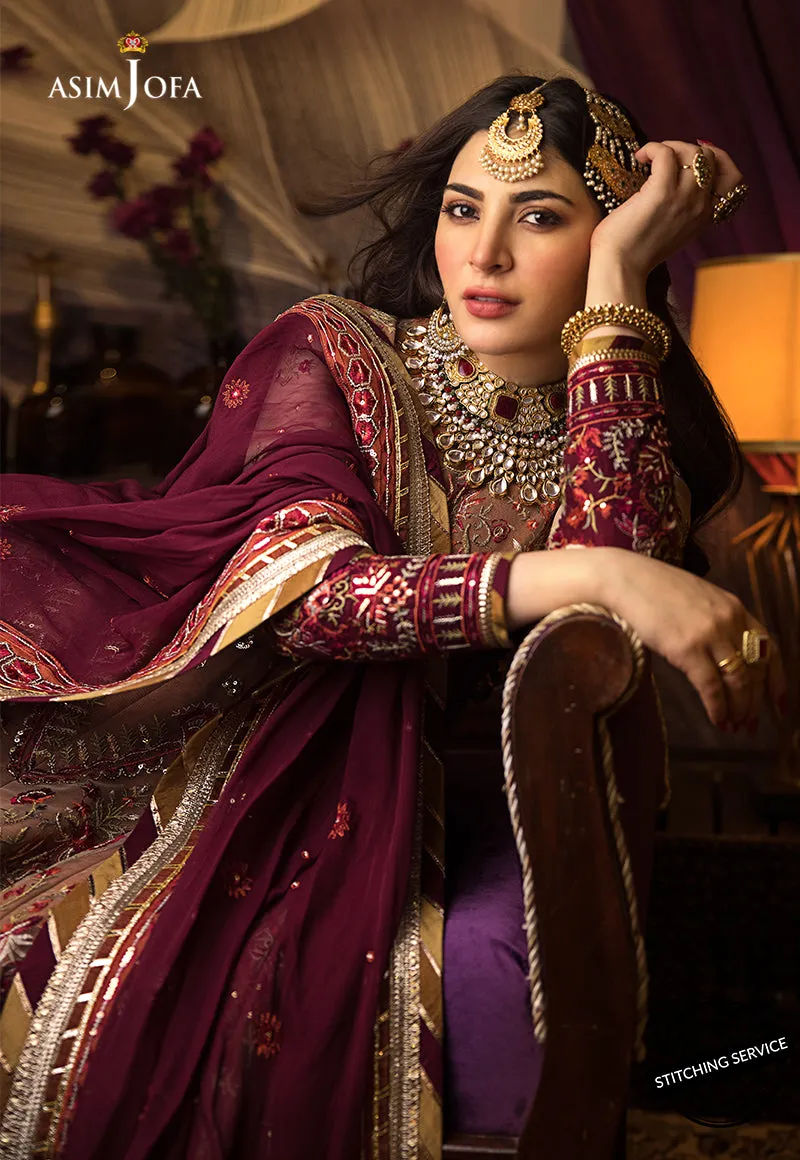 AJBN-12 | Asim Jofa  Baad-e-Naubahar Wedding Collection 2022 | Embroidered Net Suits
