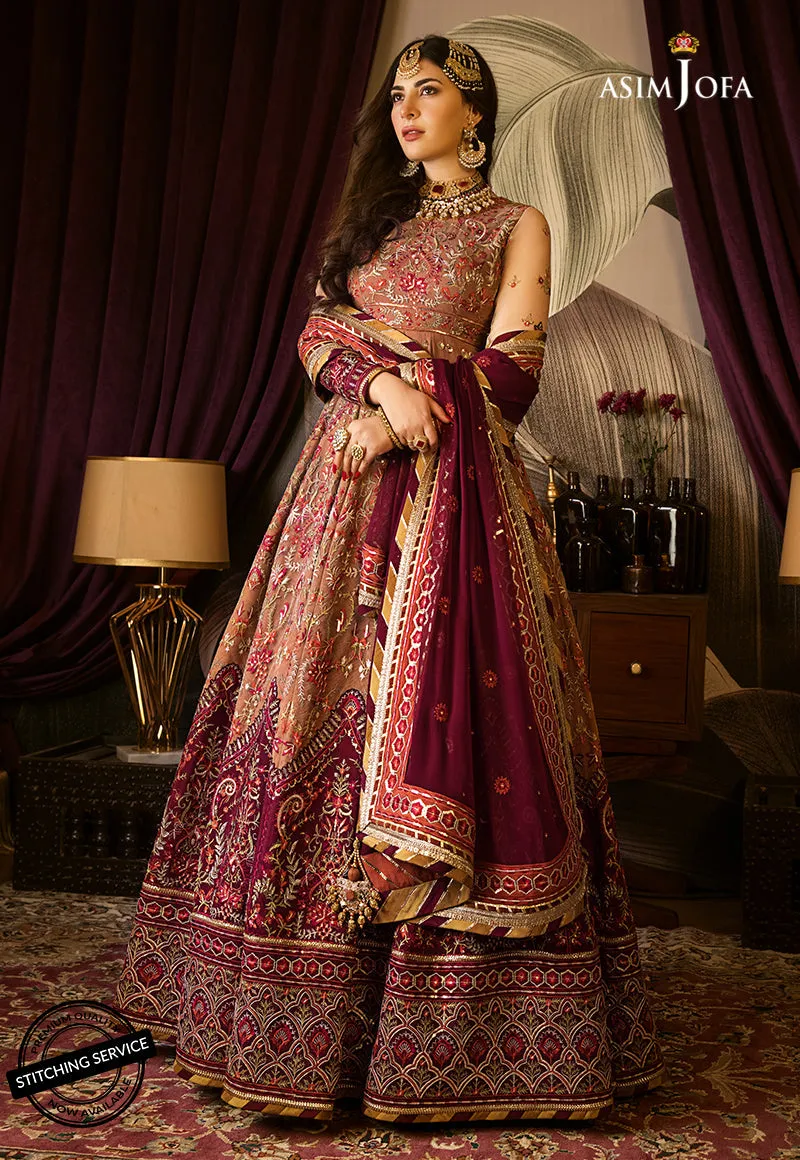 AJBN-12 | Asim Jofa  Baad-e-Naubahar Wedding Collection 2022 | Embroidered Net Suits