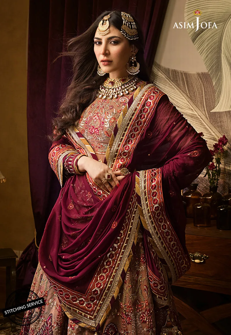 AJBN-12 | Asim Jofa  Baad-e-Naubahar Wedding Collection 2022 | Embroidered Net Suits