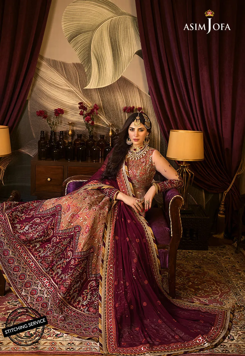 AJBN-12 | Asim Jofa  Baad-e-Naubahar Wedding Collection 2022 | Embroidered Net Suits