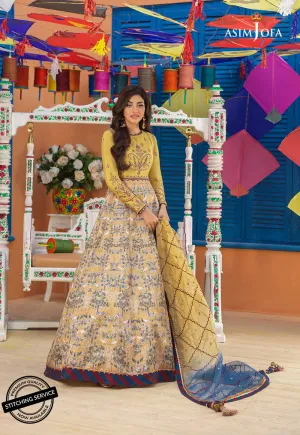 AJFC-68 | Asim Jofa Basant Collection 2022 | Unstitched Embroidered Organza Suit