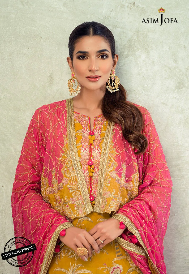 AJLE-19 |  Asim Jofa Chiffon Collection 2021 Limited Edition Vol 2 | Unstitched Embroidered Chiffon Suits