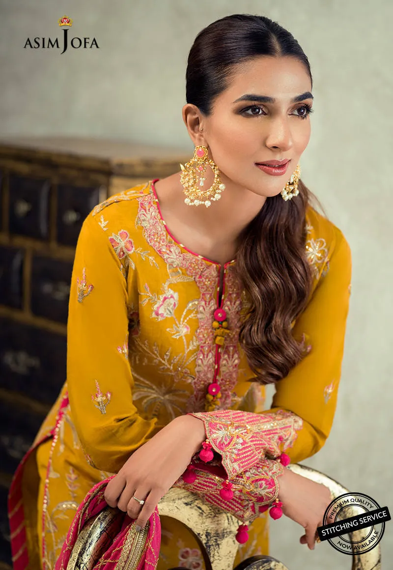 AJLE-19 |  Asim Jofa Chiffon Collection 2021 Limited Edition Vol 2 | Unstitched Embroidered Chiffon Suits