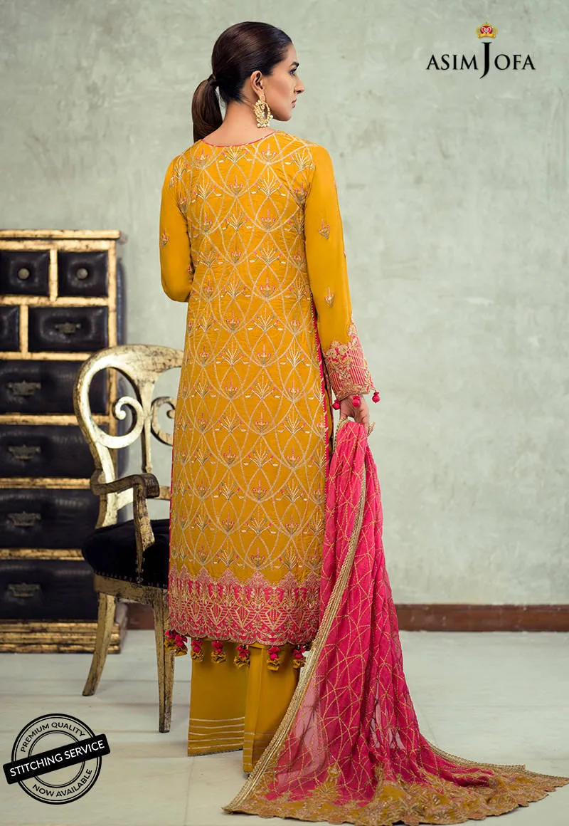 AJLE-19 |  Asim Jofa Chiffon Collection 2021 Limited Edition Vol 2 | Unstitched Embroidered Chiffon Suits