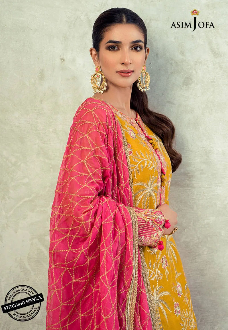 AJLE-19 |  Asim Jofa Chiffon Collection 2021 Limited Edition Vol 2 | Unstitched Embroidered Chiffon Suits