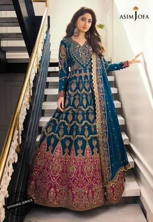 AJSE-01 | Asim Jofa Jaan-e-Adaa Sajal Edit Collection 2022 | Unstitched Embroidered Suits
