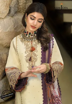 AJSL-6 | Asim Jofa Shehr-e-Yaar Luxury Lawn Collection 2022 | Unstitched Embroidered Lawn Suits