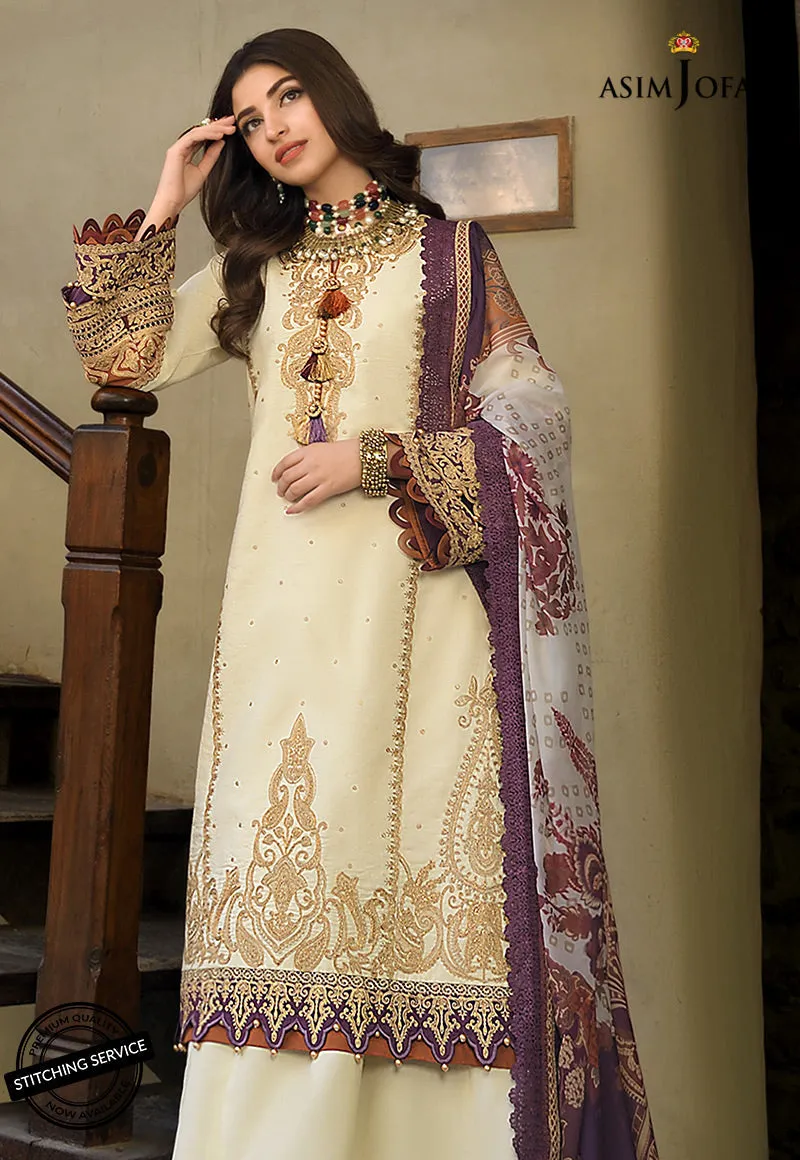AJSL-6 | Asim Jofa Shehr-e-Yaar Luxury Lawn Collection 2022 | Unstitched Embroidered Lawn Suits