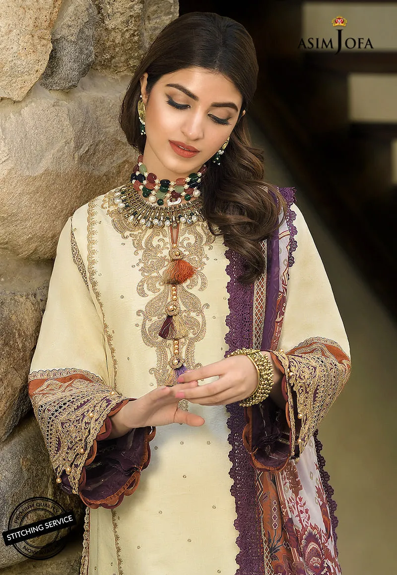 AJSL-6 | Asim Jofa Shehr-e-Yaar Luxury Lawn Collection 2022 | Unstitched Embroidered Lawn Suits