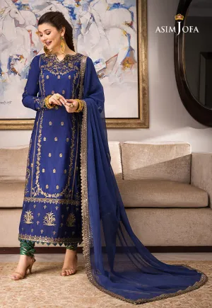 AJZS-18 | Asim Jofa Zari Sitara Luxury Eid Festive Collection 2023 | Unstitched Embrodried Suits