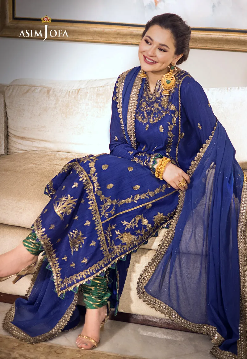 AJZS-18 | Asim Jofa Zari Sitara Luxury Eid Festive Collection 2023 | Unstitched Embrodried Suits