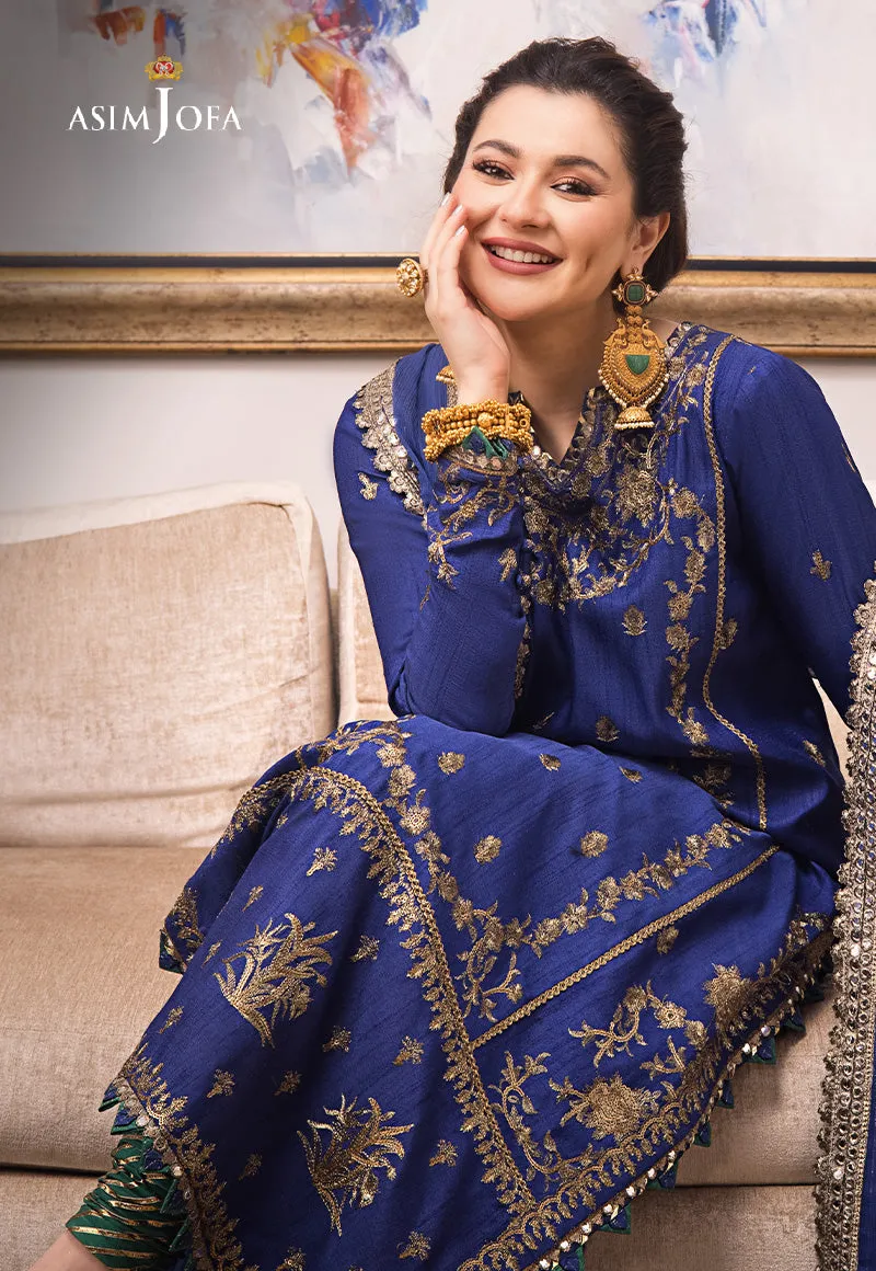 AJZS-18 | Asim Jofa Zari Sitara Luxury Eid Festive Collection 2023 | Unstitched Embrodried Suits