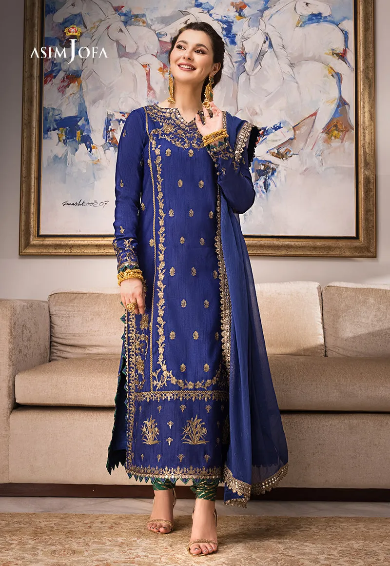 AJZS-18 | Asim Jofa Zari Sitara Luxury Eid Festive Collection 2023 | Unstitched Embrodried Suits