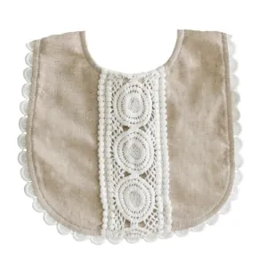 ALIMROSE OLIVIA BIB NATURAL LINEN