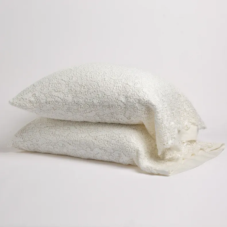Allora Lace Pillowcase - Winter White - King