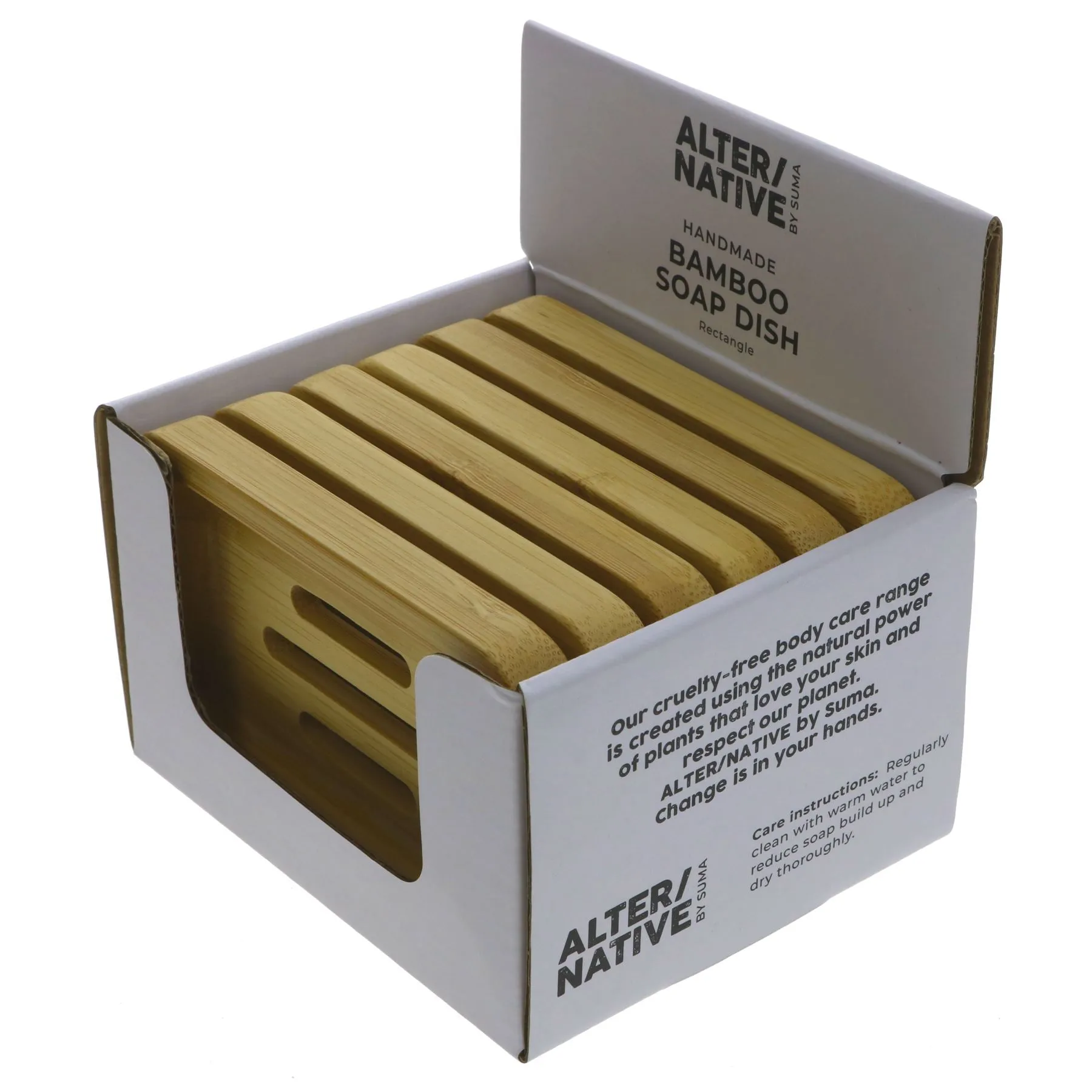 Alter/Native | Bamboo Soap Dish - Rectangle - Suitable for rectangle soaps | 1 dish
