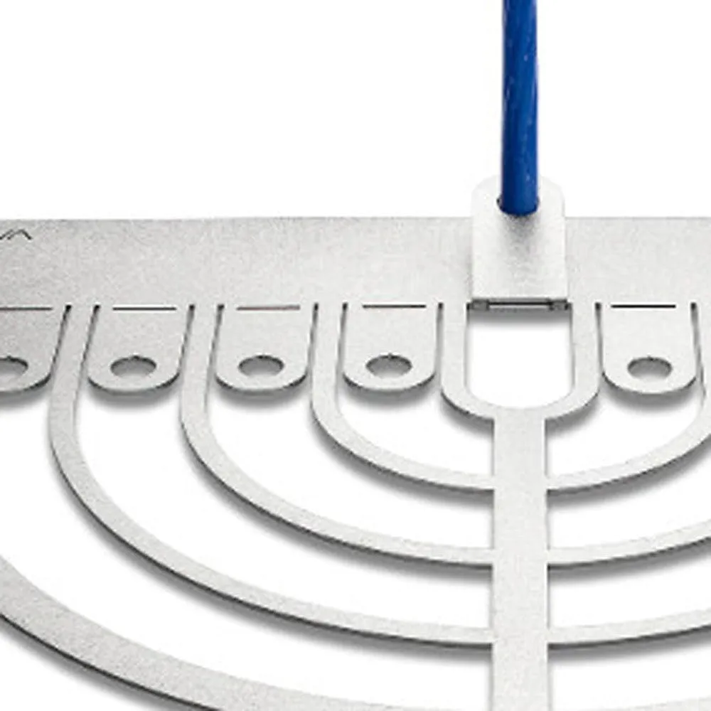 Aluminum Menorah Origami Geometric Sculpture