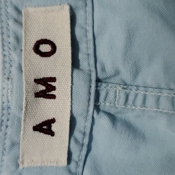 AMO Army Shorts Seafoam With Button Fly Closure Size 27