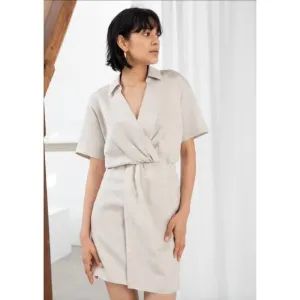 &amp; Other Stories Linen Blend Twist Knot Dress