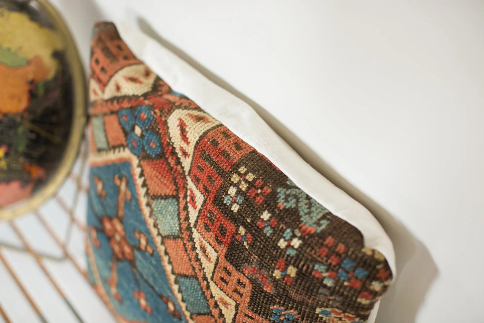 Antique Caucasian Rug Fragment Pillow