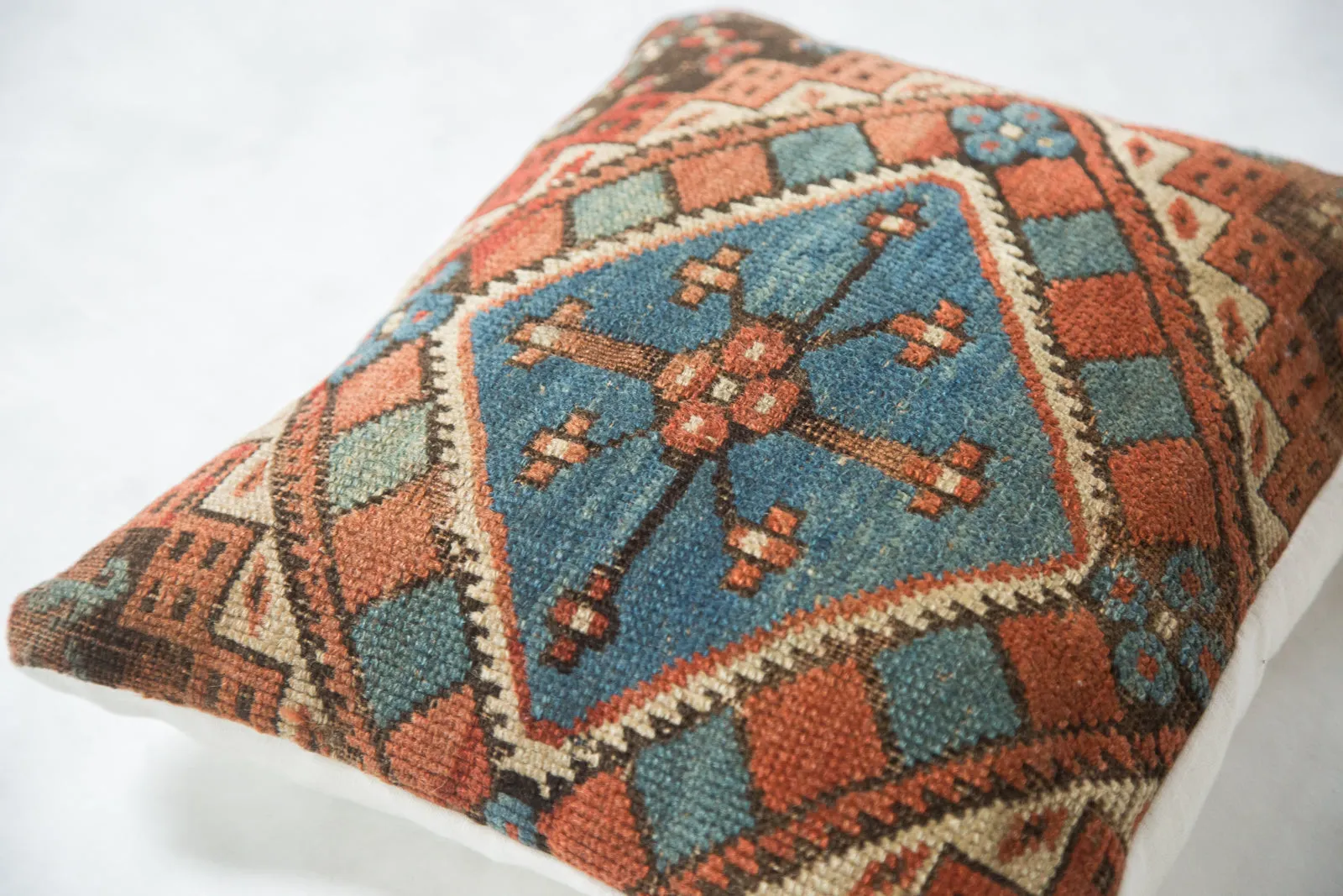 Antique Caucasian Rug Fragment Pillow