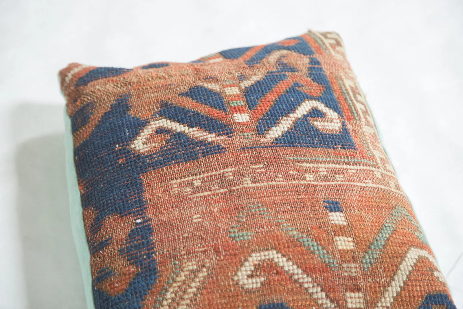 Antique Kazak Rug Fragment Pillow