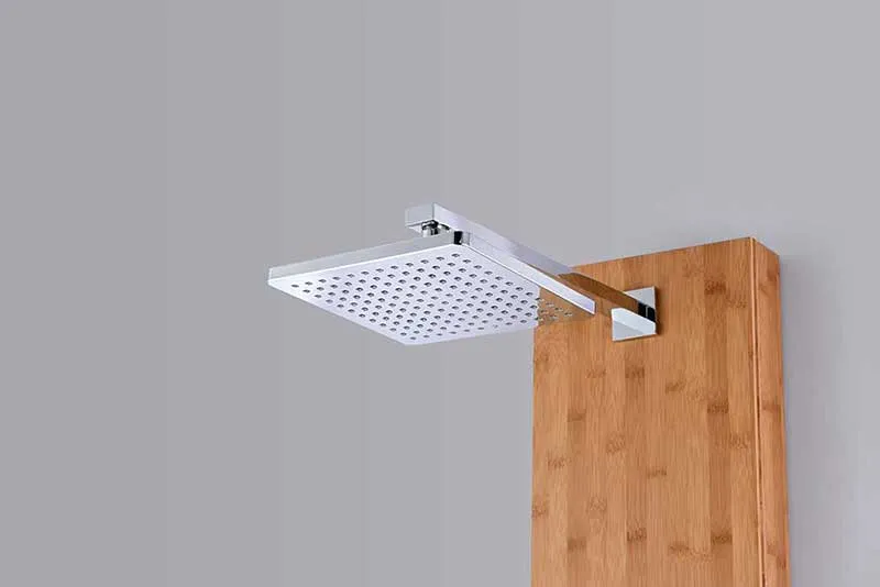 Anzzi CRANE Series 60 in. Full Body Shower Panel System with Heavy Rain Shower and Spray Wand in Natural Bamboo