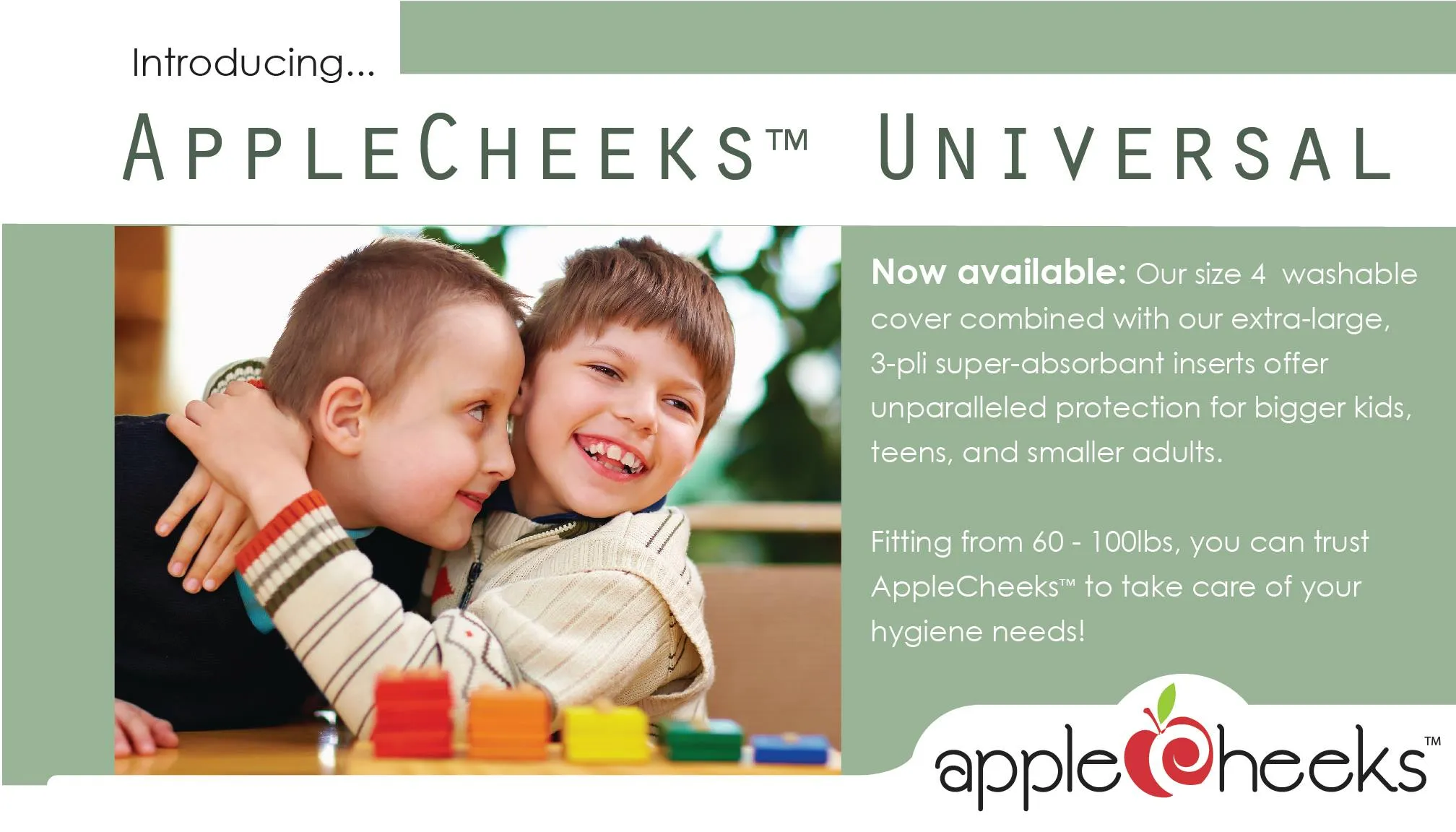 Applecheeks XL 3 Ply Bamboo Insert (single)