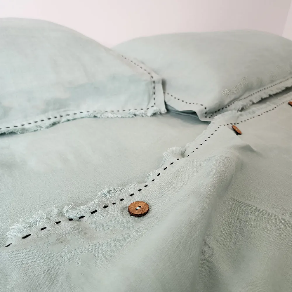 Aqua Indulgence Linen Duvet Set