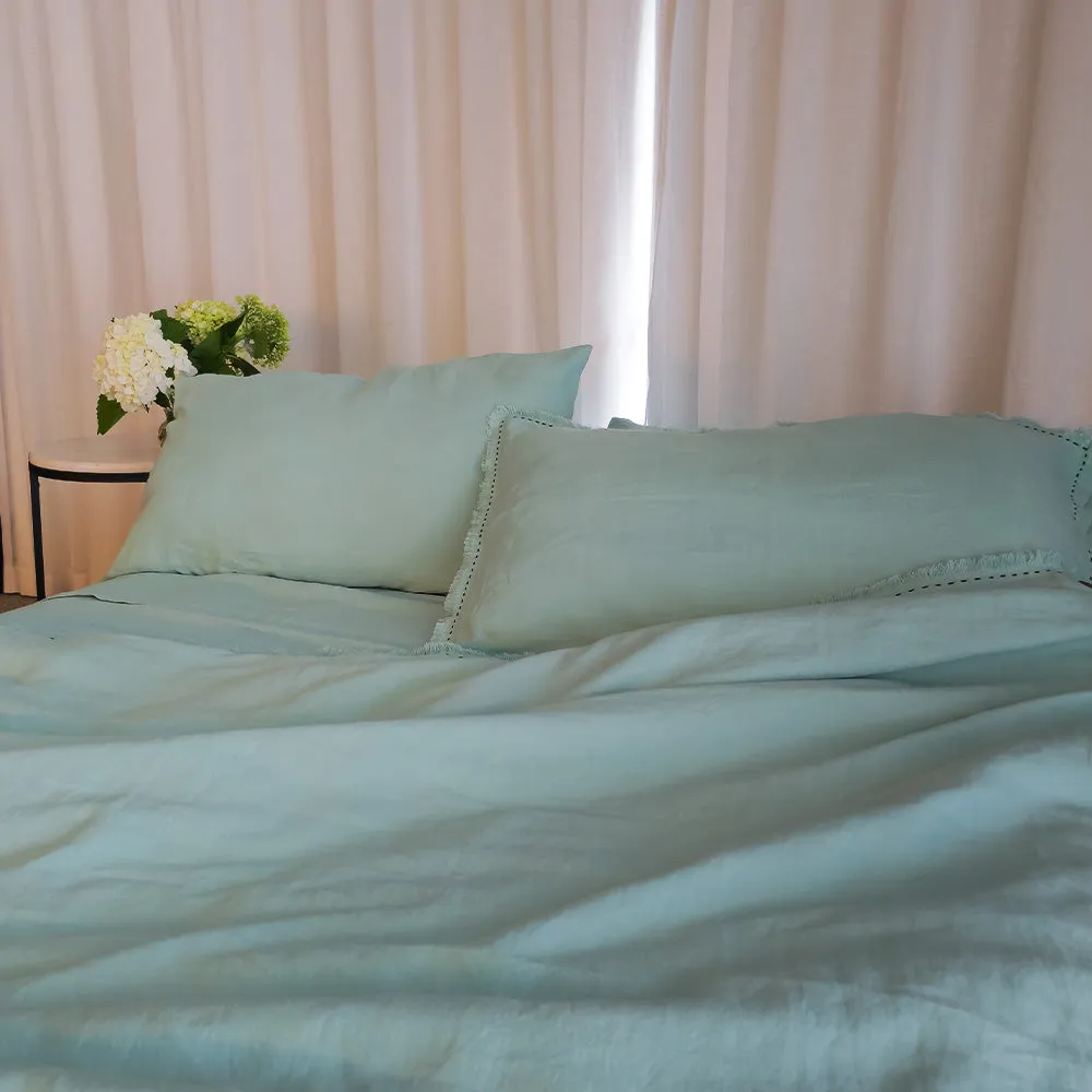 Aqua Indulgence Linen Duvet Set