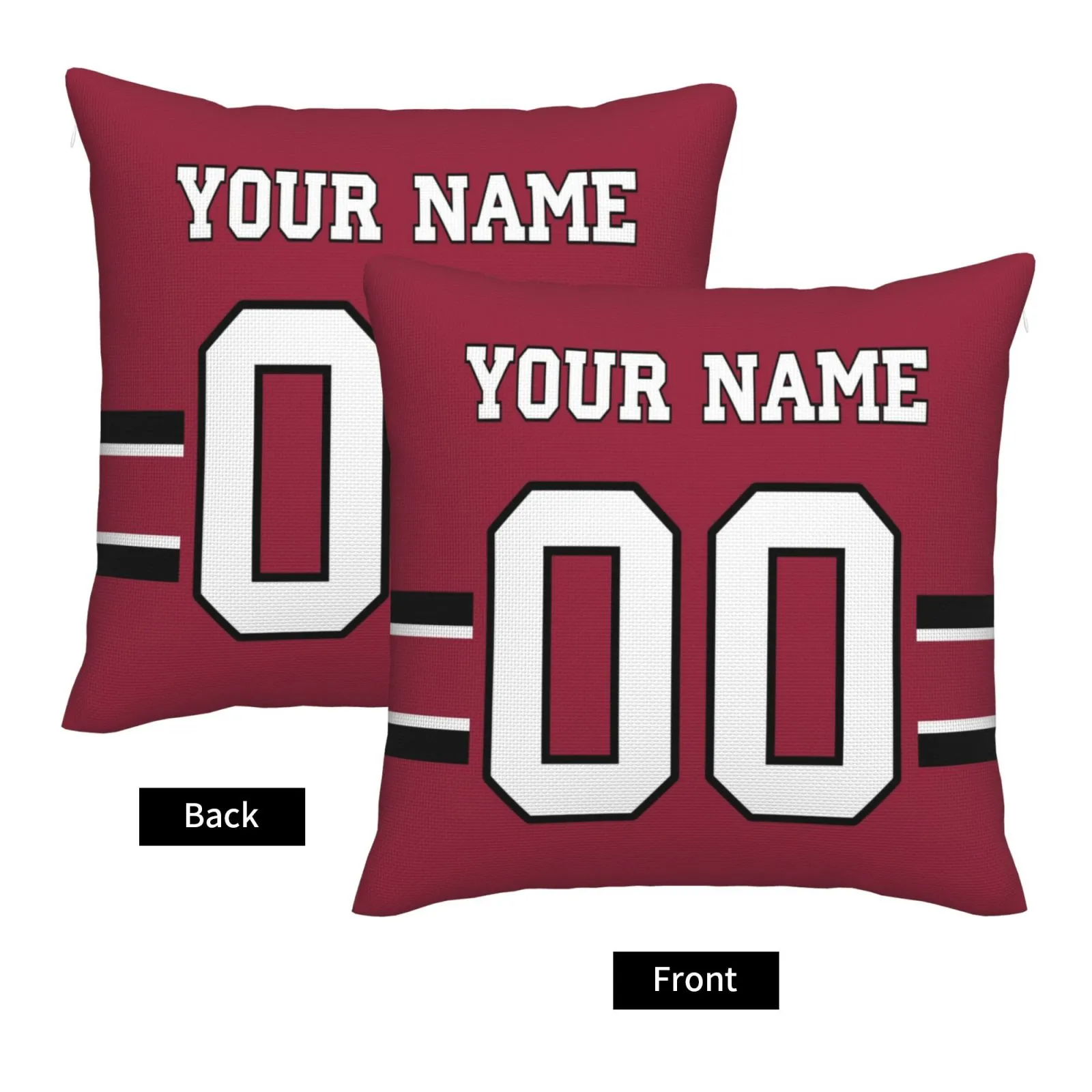 Arizona Cardinals Football Team Decorative Throw Pillow Case Print Personalized Football Style Fans Letters & Number Pillowcase Birthday Gift