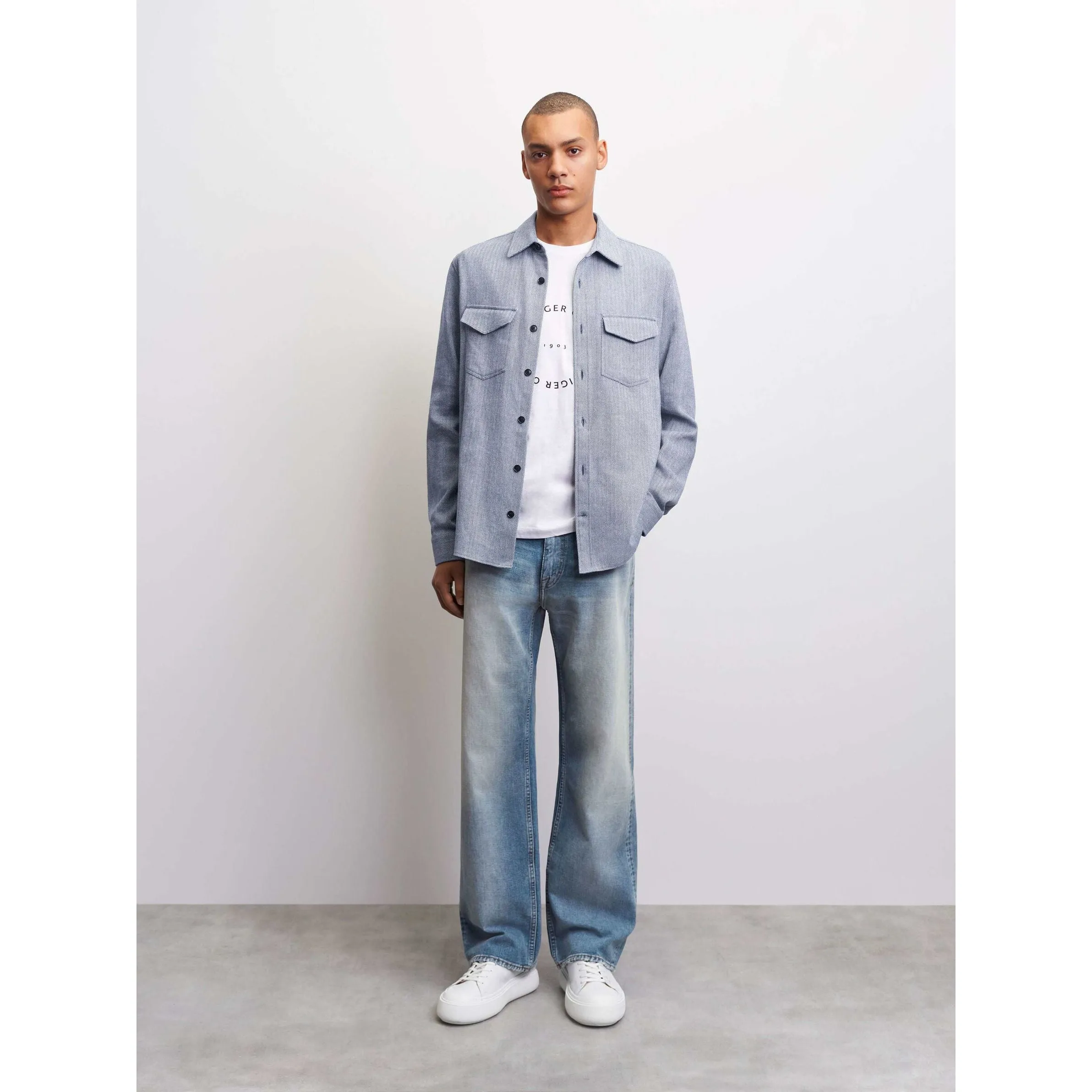 ARNOU SHIRT 2-TONE HERRINGBONE