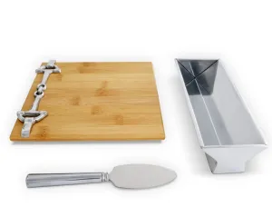 Arthur Court Bamboo Cheese Board and Tray Set With Server