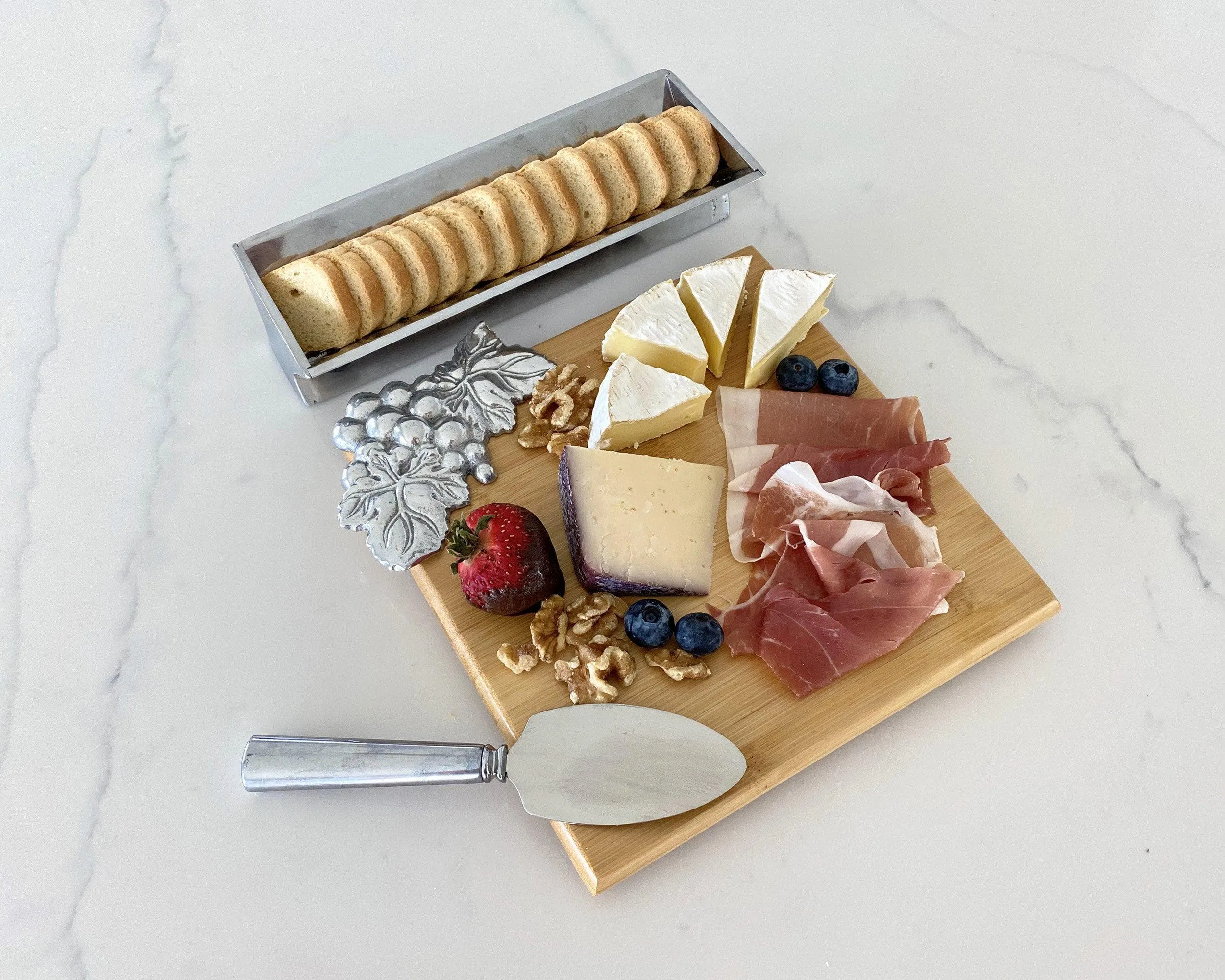 Arthur Court Grape Bamboo Cheese Set