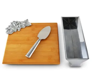 Arthur Court Grape Bamboo Cheese Set