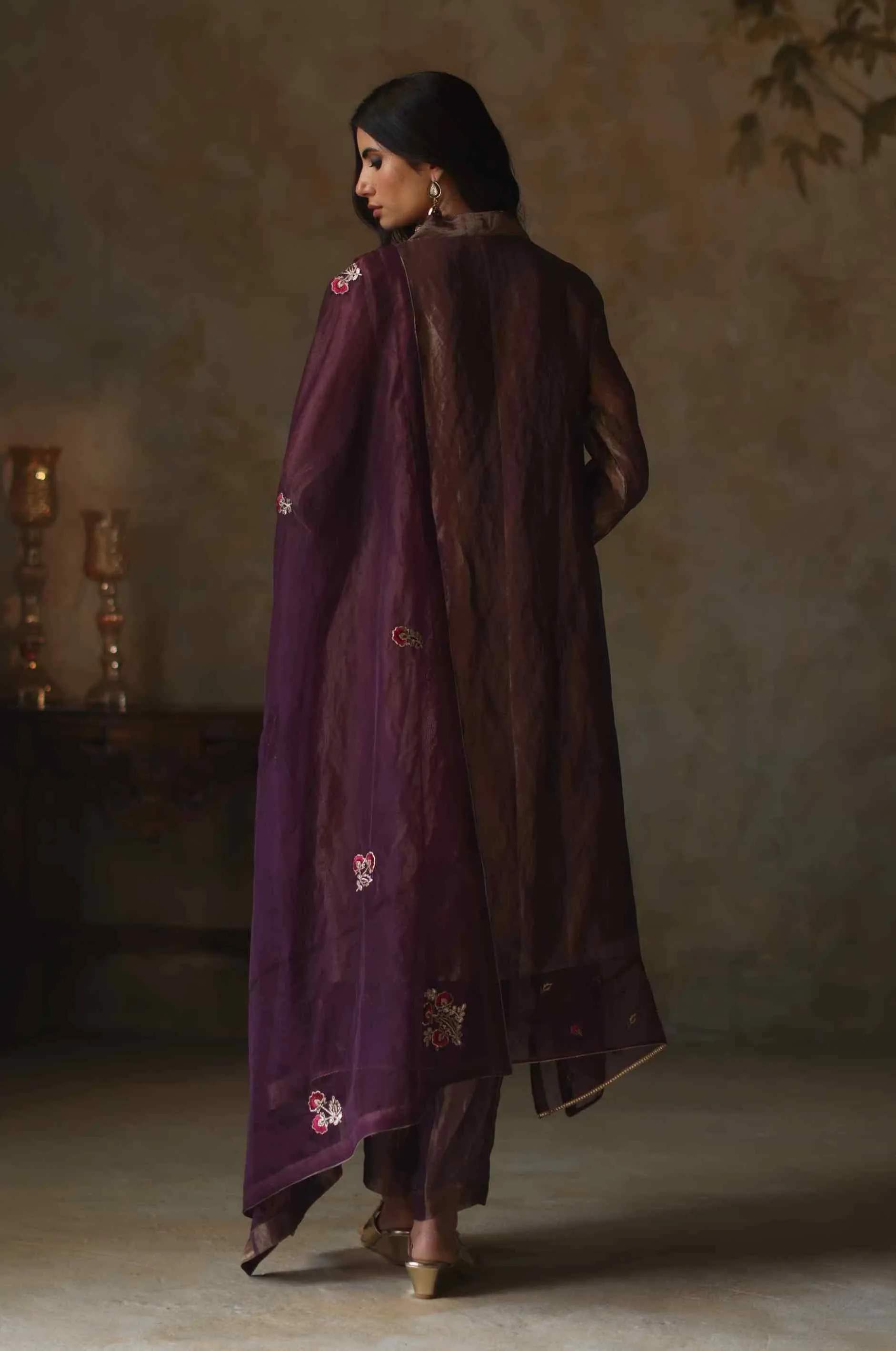 Ayat metallic purple kurta set