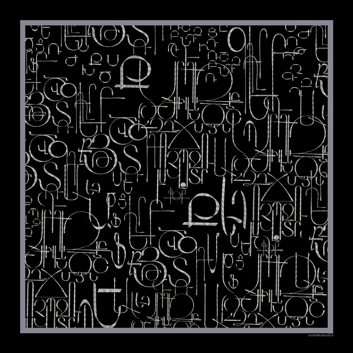Aybuben Black Silk Satin Bandana