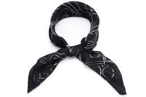 Aybuben Black Silk Satin Bandana