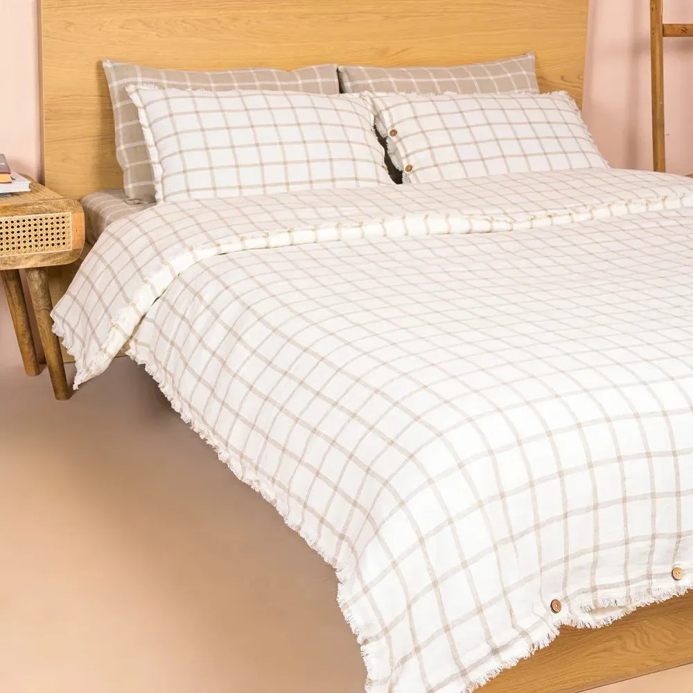 Azure Cascade Linen Duvet Set