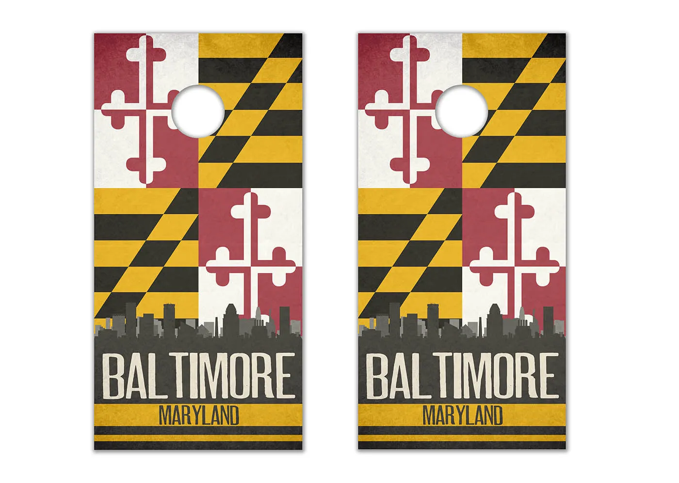 Baltimore State Flag Skyline