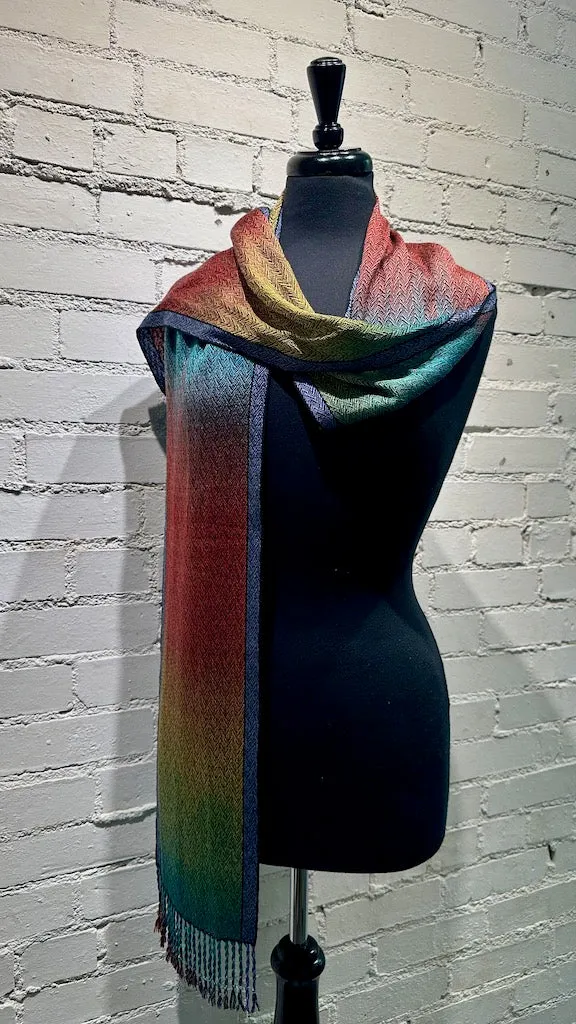 Bamboo and Tencel Hand Woven Scarf - SS146