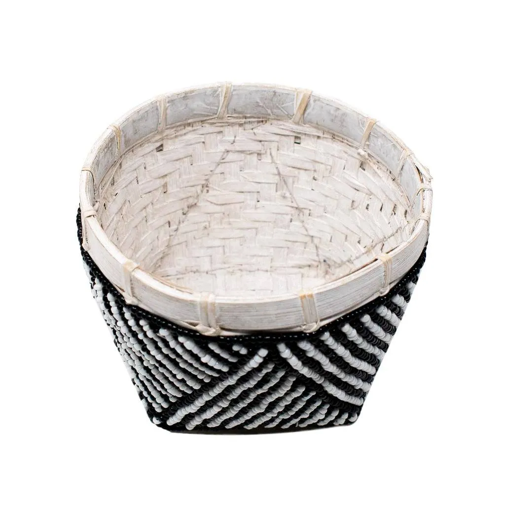 BAMBOO BEADED TRINKET BASKET by POPPY   SAGE