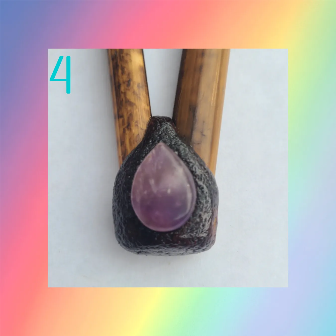 Bamboo Brazilian Kuripe Amethyst & Midnight Collection