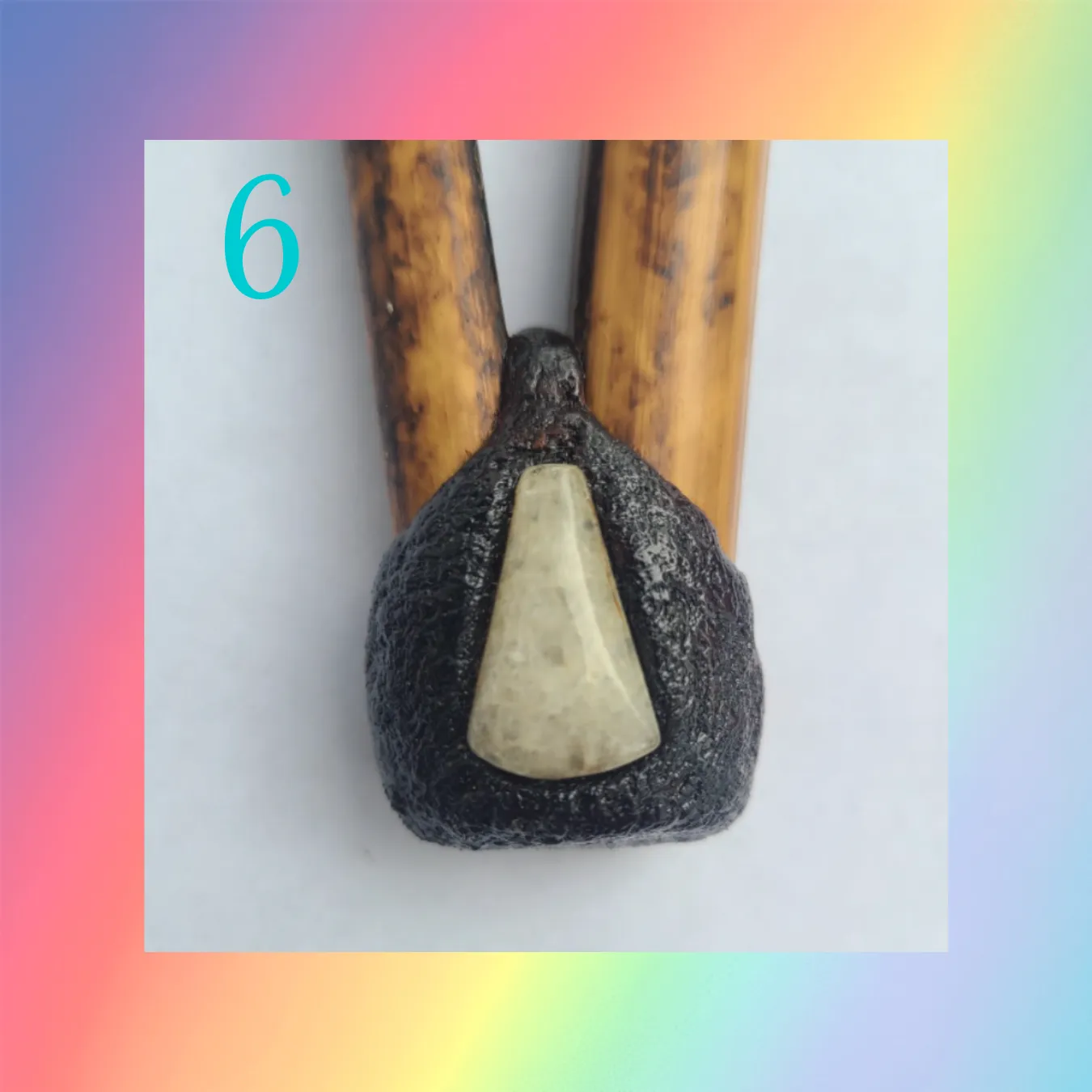 Bamboo Brazilian Kuripe with Quartz Stones or Cirtrine & Clay