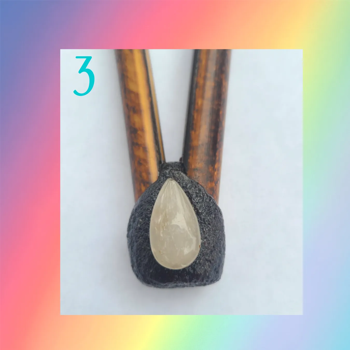 Bamboo Brazilian Kuripe with Quartz Stones or Cirtrine & Clay