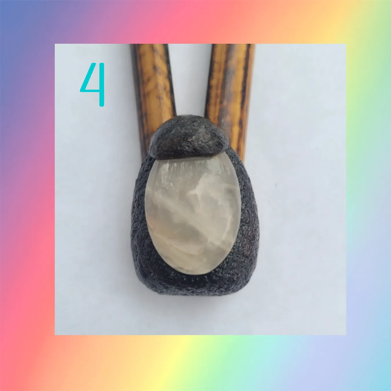 Bamboo Brazilian Kuripe with Quartz Stones or Cirtrine & Clay